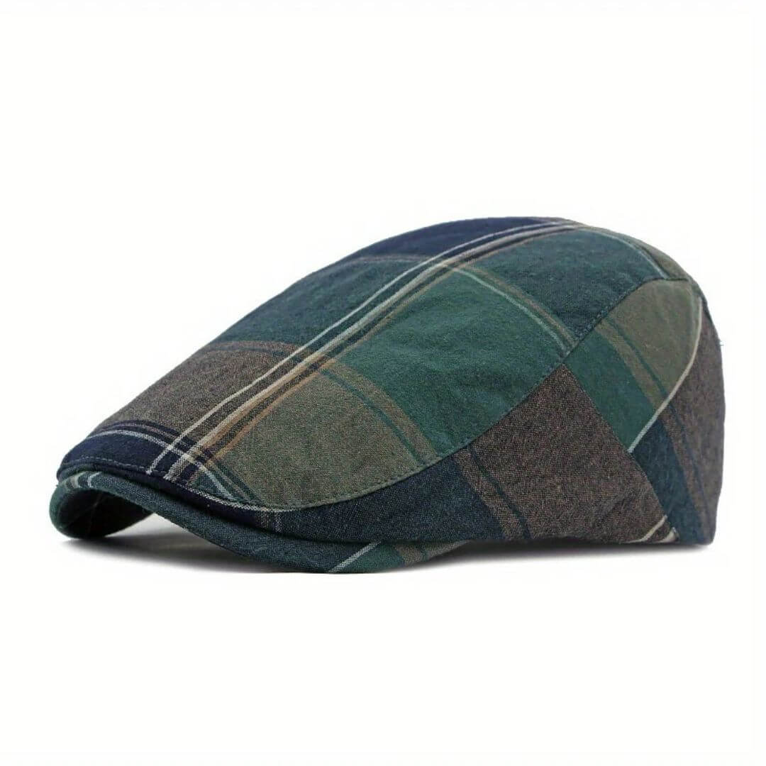 Karo-Schiebermütze van katoen — FELDBACH