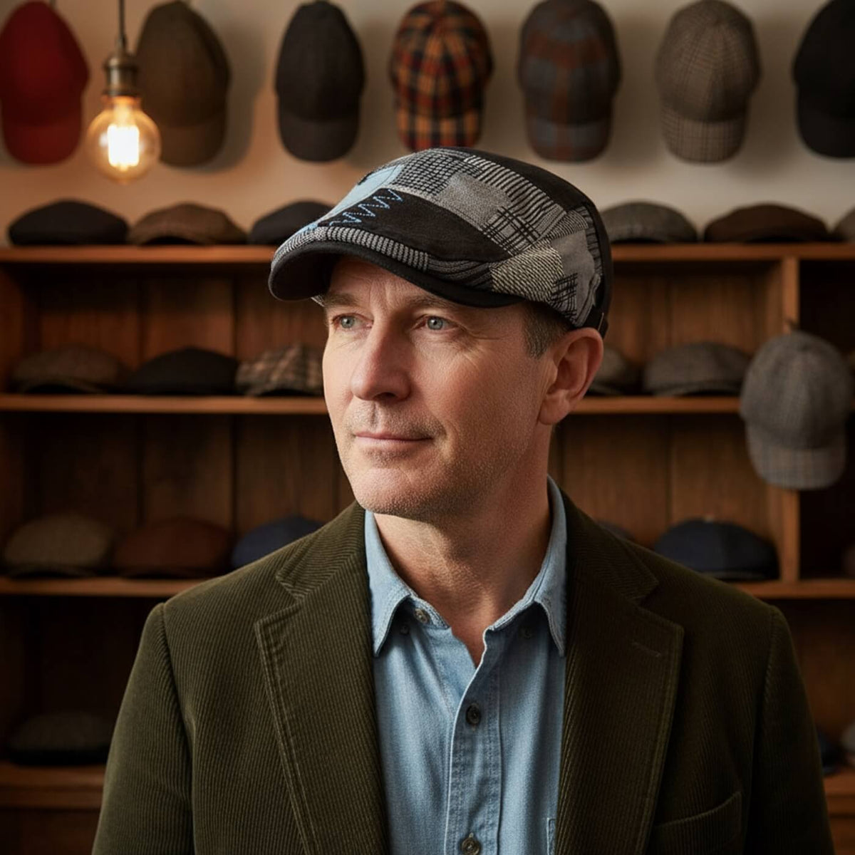 Patchwork-beret van katoen — FRICK