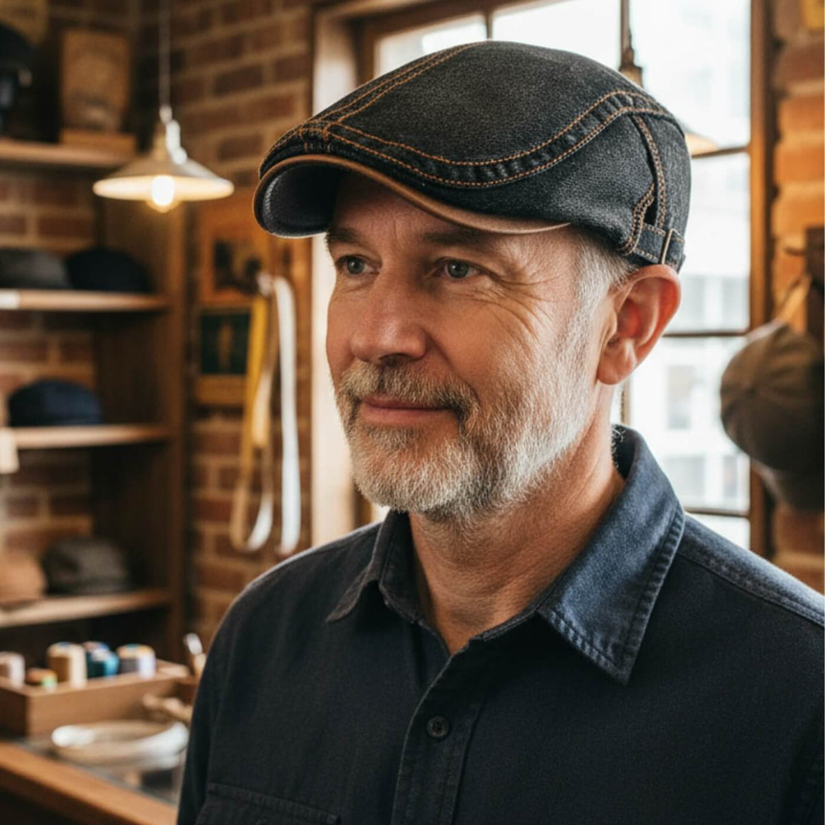 Denim Schiebermütze — ANGERMUENDE
