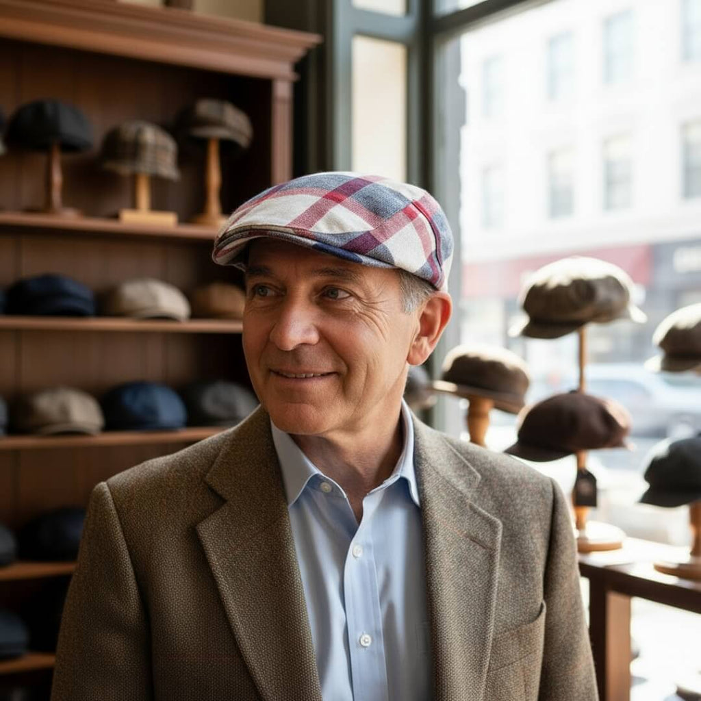 Patchwork-beret van katoen — LIEZEN