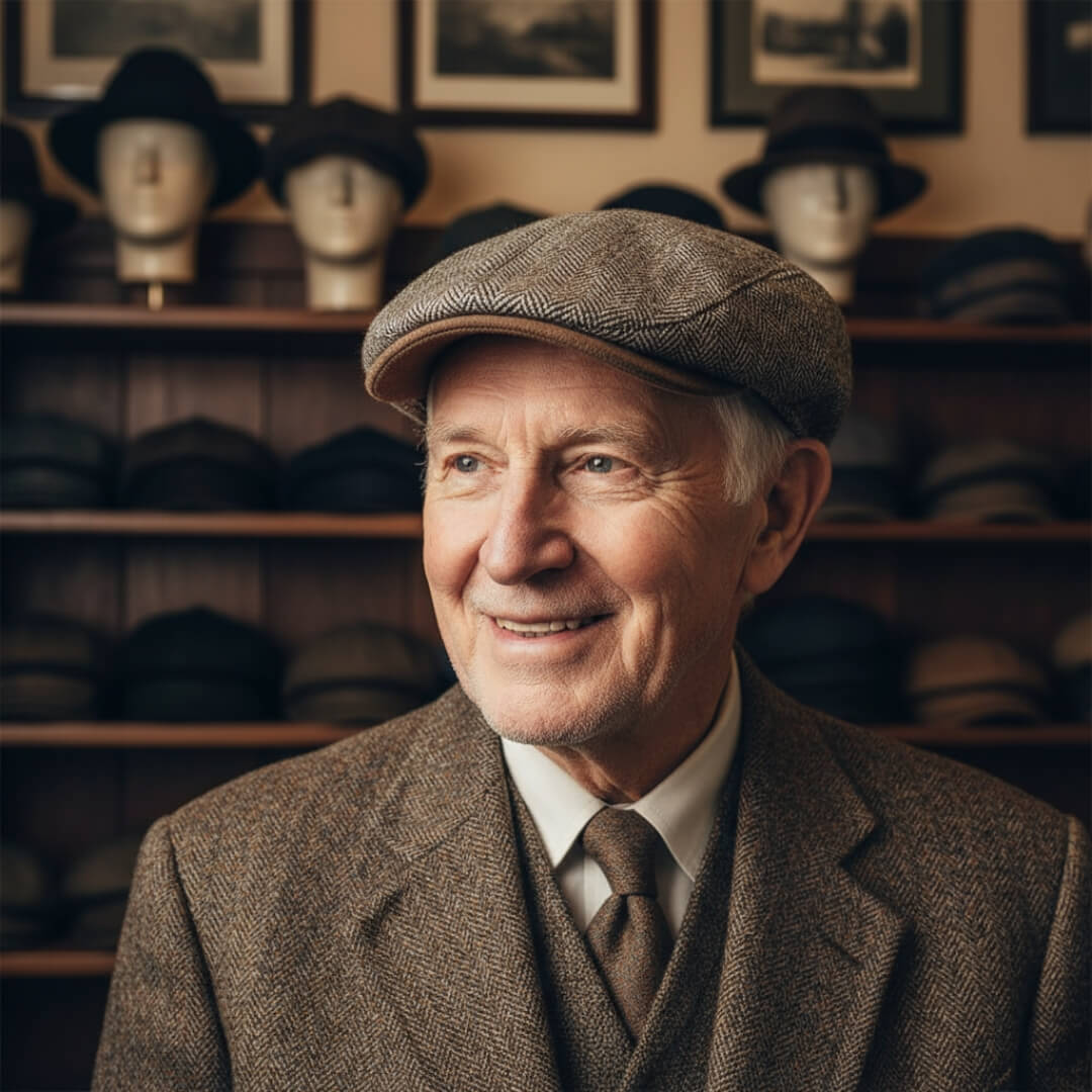 Visgraat Ivy Cap van Wol — HETTSTEDT
