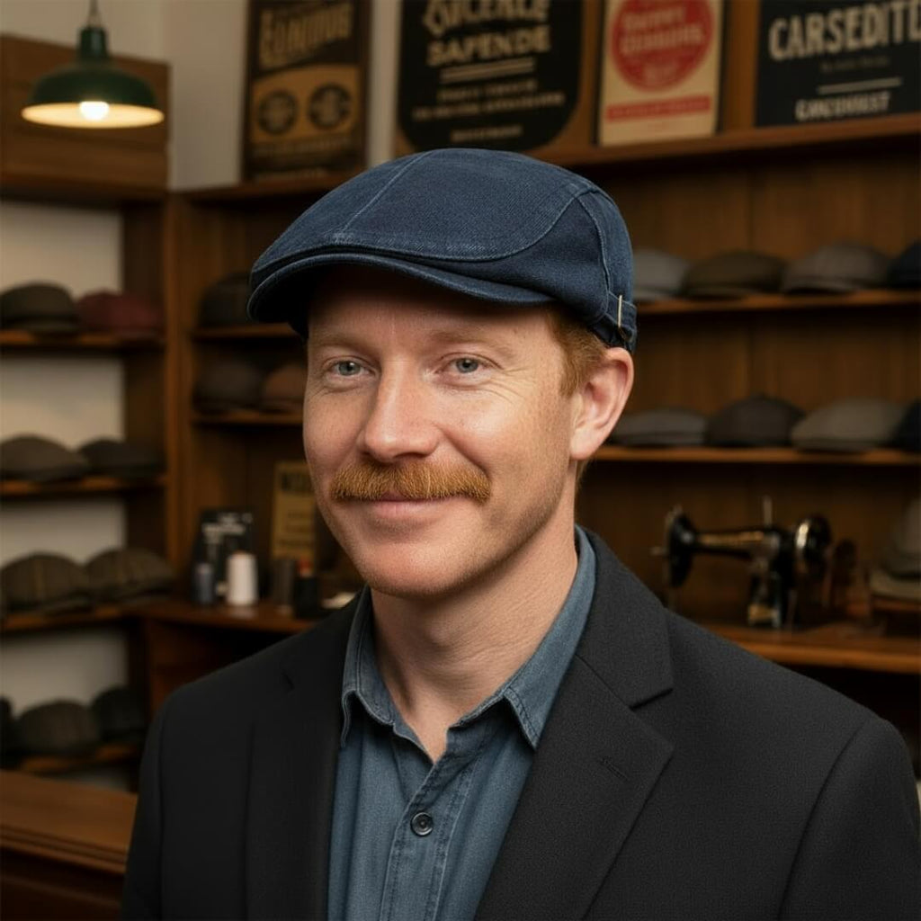 Schiebermütze uit Denim — VERDEN