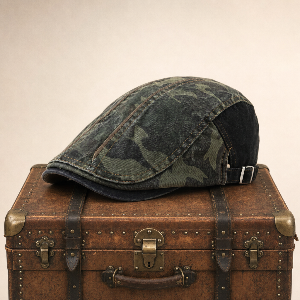 Camouflage-chauffeursmuts van katoen — EBERN