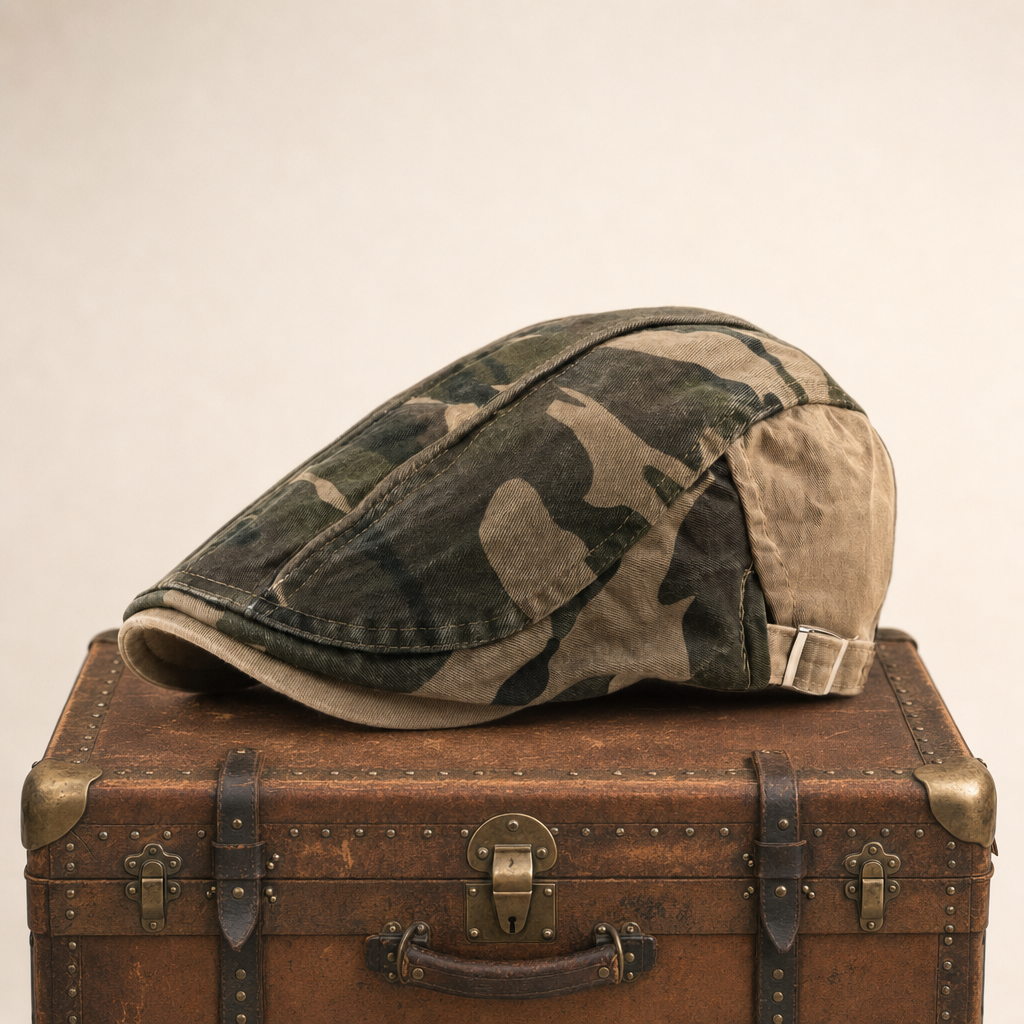 Camouflage-chauffeursmuts van katoen — EBERN