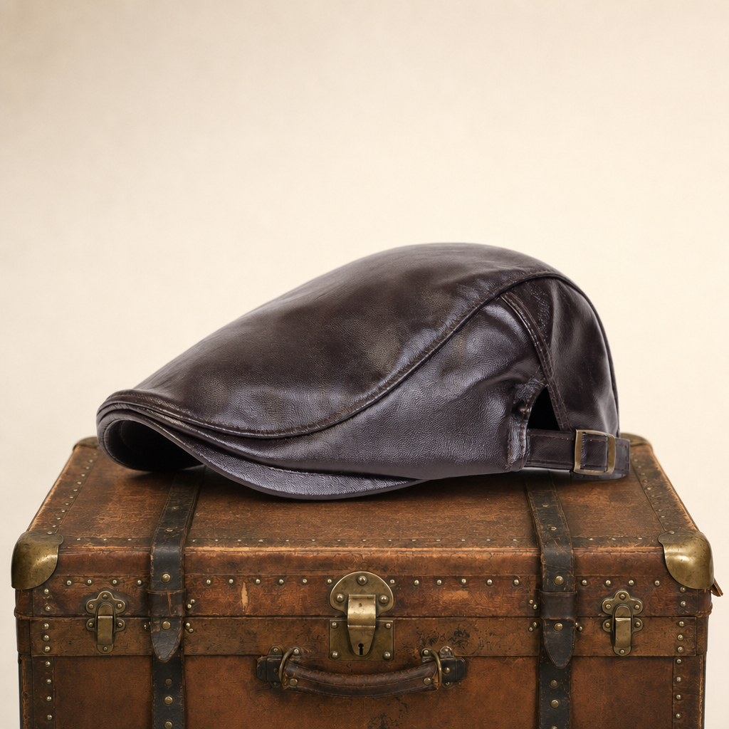 Chauffeursmuts van leer — NOSSEN