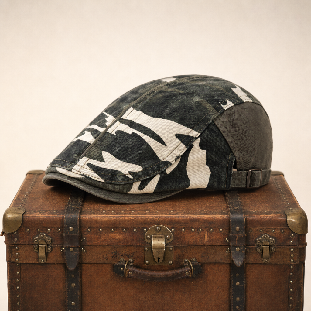 Camouflage-chauffeursmuts van katoen — EBERN